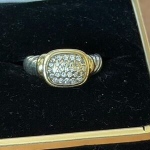 David Yurman Gold and Silver Diamond Ring